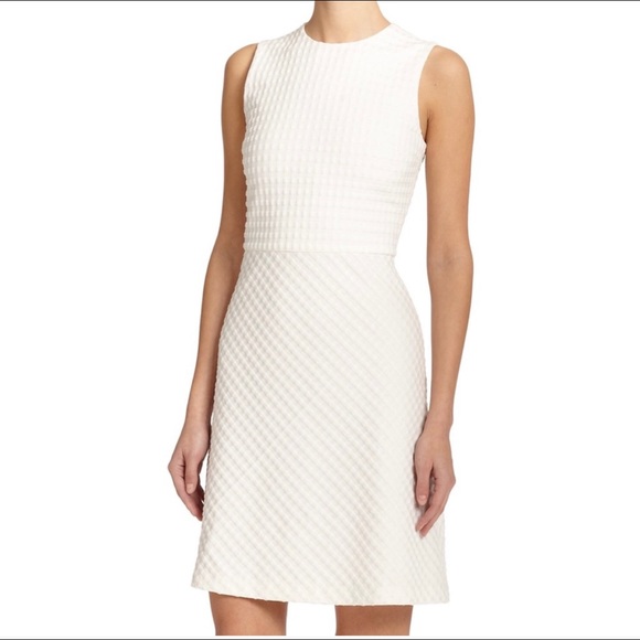 textured shift dress